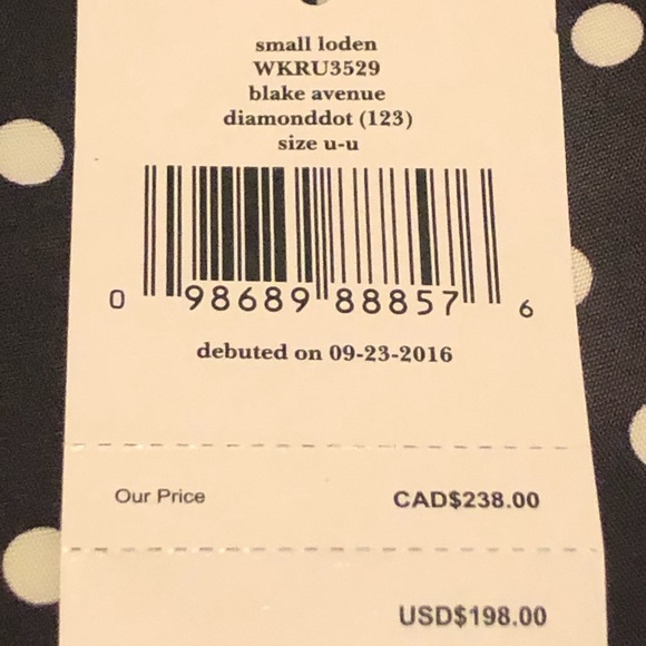 Kate Spade Sm. Loden- Black/White Polka Dot Bag! - Picture 8 of 8